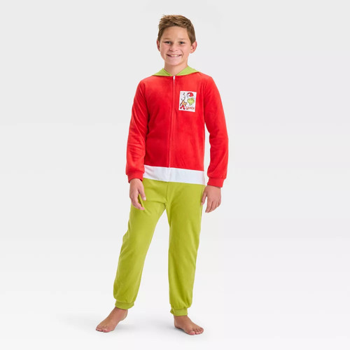 The grinch one piece pajamas - one,