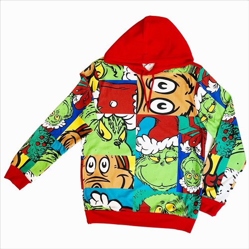 Seuss grinch hoodie mens s - seuss,